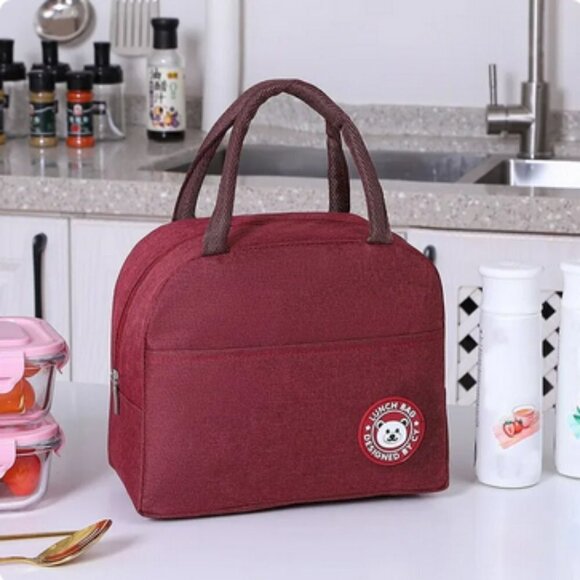 🌷2/$35🌷 Pink Lunch Bag Aluminum Foil Insulation Lunch Bag Thickened Walls - Picture 4 of 16